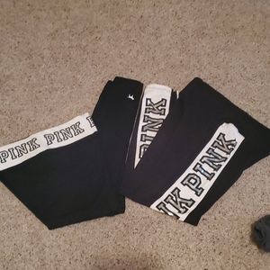 2 pairs Victoria Secret Pink Yoga pants